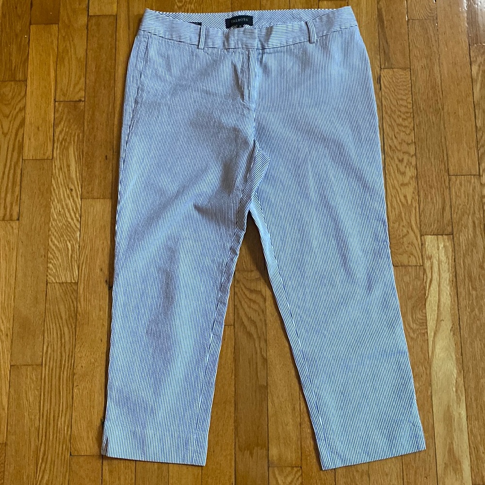 Talbots Seersucker Capris, Sz 10